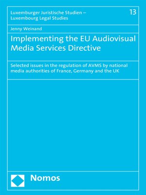 cover image of Implementing the EU Audiovisual Media Services Directive